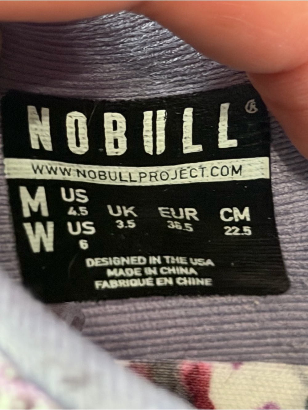 NOBULL Watercolor Floral Trainer Sneakers Purple - Picture 9 of 9